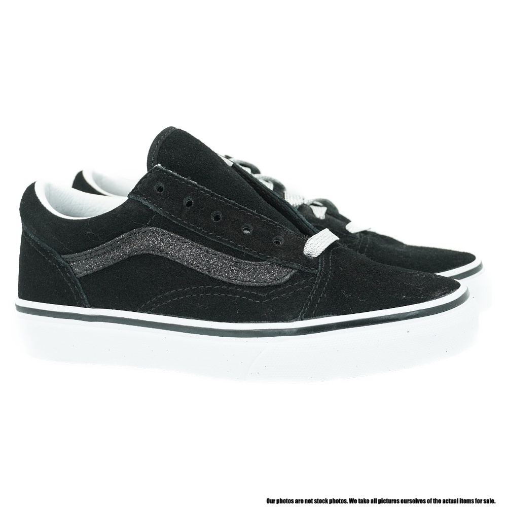 VANS OLD SKOOL GLITTER SIDE STRIPE LITTLE KID SHOES